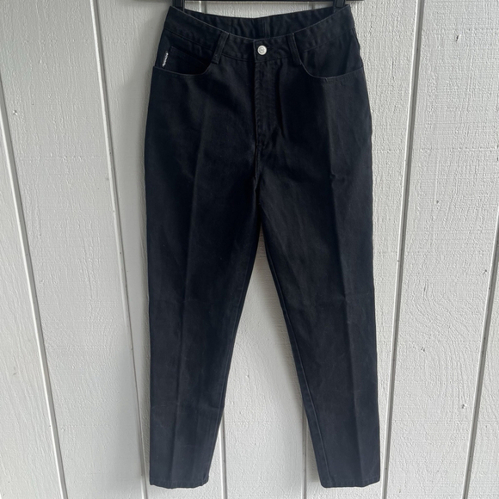 Bongo Vintage 90s Mom Jeans High Waist Tapered Black Denim Junior’s Size 7